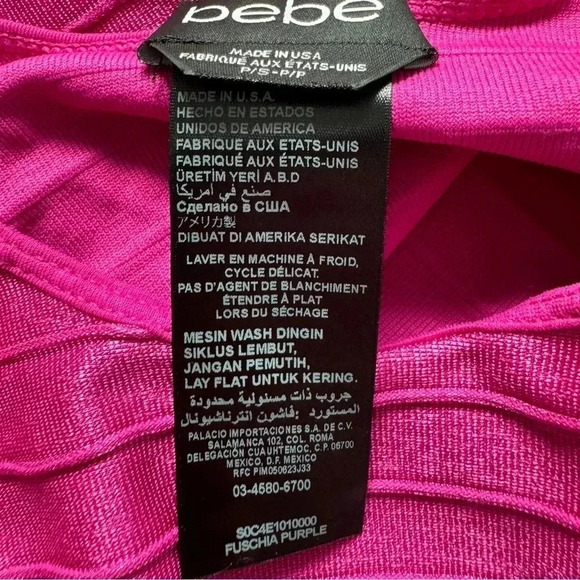 Bebe Magenta Bodycon Dress Size Small NWOT - Picture 4 of 7
